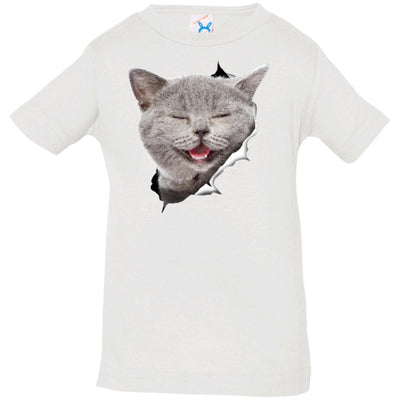 Grey Cat Laughing Infant Jersey T-Shirt