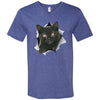 Black Kitten Men's Printed V-Neck T-Shirt