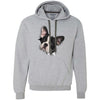 Black & White Frenchie Heavyweight Pullover Fleece Hoodie