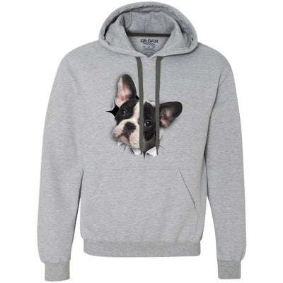 Black & White Frenchie Heavyweight Pullover Fleece Hoodie