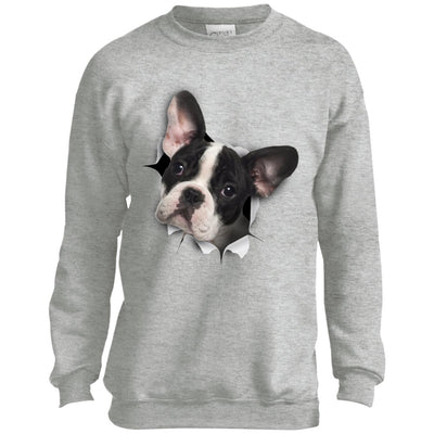 Black & White Frenchie Youth Crewneck Sweatshirt