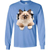 Brown Ragdoll Cat Long Sleeve Ultra Cotton T-Shirt