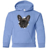Black Frenchie Youth Pullover Hoodie