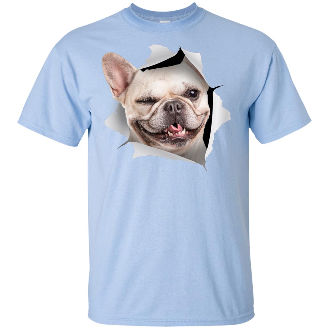 Winking Frenchie Youth Cotton T-Shirt