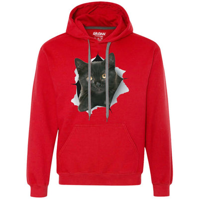 Black Kitten Heavyweight Pullover Fleece Hoodie