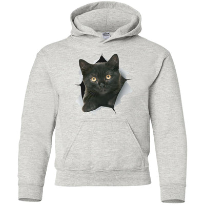 Black Kitten Youth Pullover Hoodie