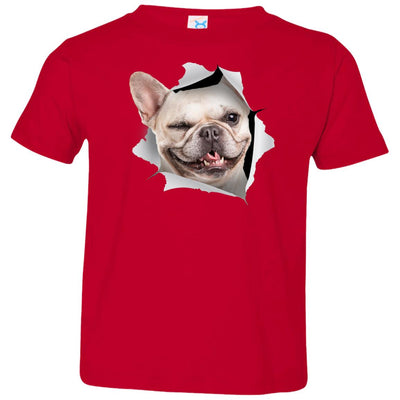 Winking Frenchie Toddler Jersey T-Shirt