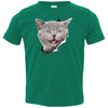 Grey Cat Laughing Toddler Jersey T-Shirt