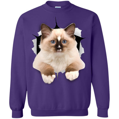 Brown Ragdoll Cat Crewneck Pullover Sweatshirt