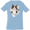 Black & White Reaching Cat Infant Jersey T-Shirt