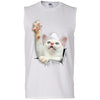 White Cat Reaching Men's Ultra Cotton Sleeveless T-Shirt