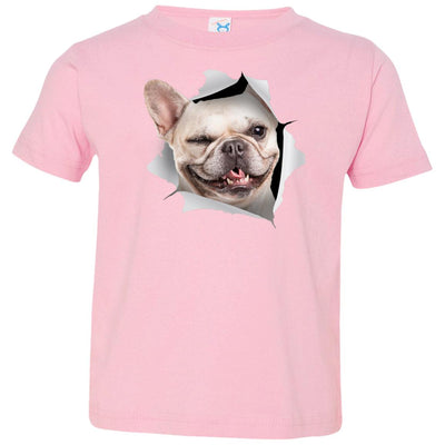 Winking Frenchie Toddler Jersey T-Shirt