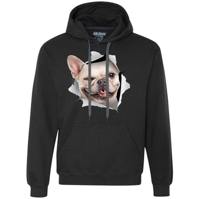 Winking Frenchie Heavyweight Pullover Fleece Hoodie