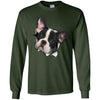 Black & White Frenchie Long Sleeve Ultra Cotton T-Shirt