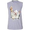 White Cat Reaching Men's Ultra Cotton Sleeveless T-Shirt
