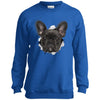 Black Frenchie Youth Crewneck Sweatshirt