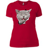 Grey Cat Laughing Ladies' T-Shirt