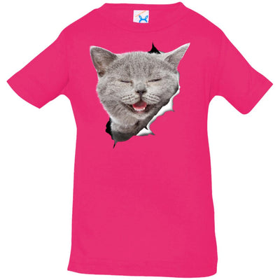 Grey Cat Laughing Infant Jersey T-Shirt