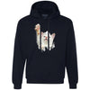 White Cat Reaching Heavyweight Pullover Fleece Hoodie