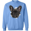 Black Frenchie Crewneck Pullover Sweatshirt