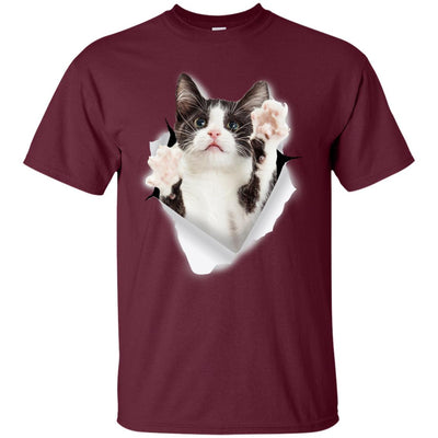Black & White Reaching Cat Ultra Cotton T-Shirt