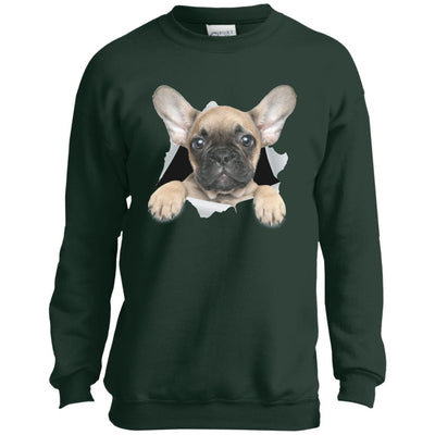 French Bulldog Pup Youth Crewneck Sweatshirt