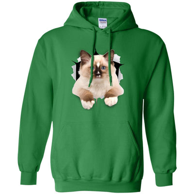 Brown Ragdoll Cat Pullover Hoodie