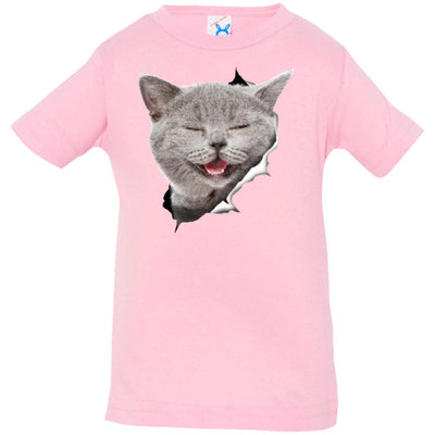Grey Cat Laughing Infant Jersey T-Shirt