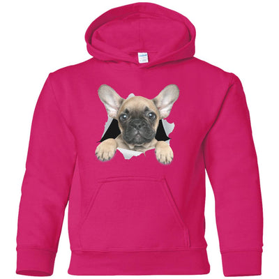 French Bulldog Pup Youth Pullover Hoodie