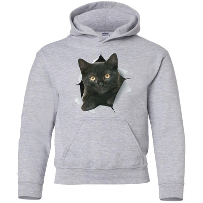 Black Kitten Youth Pullover Hoodie
