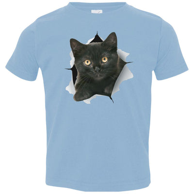 Black Kitten Toddler Jersey T-Shirt