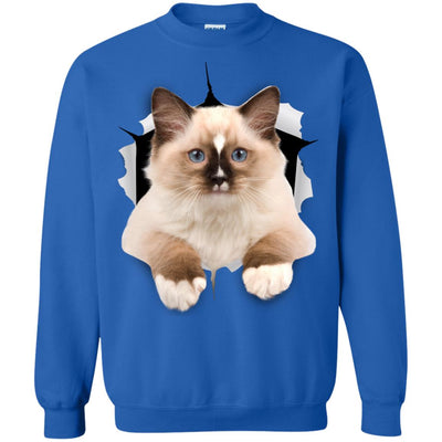 Brown Ragdoll Cat Crewneck Pullover Sweatshirt