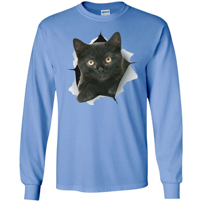 Black Kitten Long Sleeve Ultra Cotton T-Shirt
