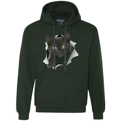 Black Kitten Heavyweight Pullover Fleece Hoodie