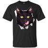 Black Cat Licking Youth Cotton T-Shirt