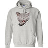 Grey Cat Laughing Pullover Hoodie