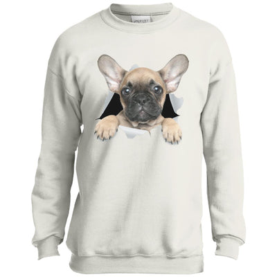 French Bulldog Pup Youth Crewneck Sweatshirt