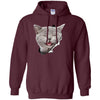Grey Cat Laughing Pullover Hoodie