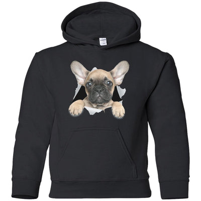 French Bulldog Pup Youth Pullover Hoodie