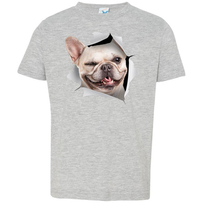 Winking Frenchie Toddler Jersey T-Shirt