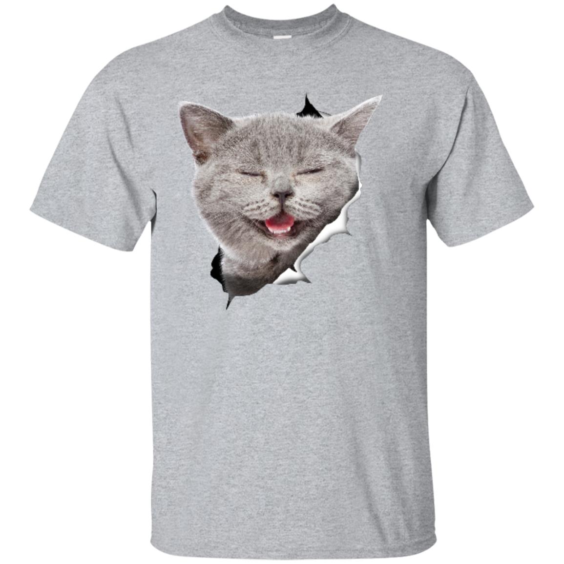 Grey Cat Laughing Ultra Cotton T-Shirt