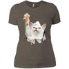 White Cat Reaching Ladies' T-Shirt