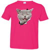 Grey Cat Laughing Toddler Jersey T-Shirt