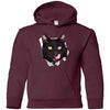 Black Cat Licking Youth Pullover Hoodie