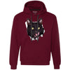 Black Cat Licking Heavyweight Pullover Fleece Hoodie