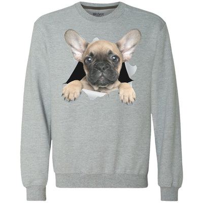 French Bulldog Pup Heavyweight Crewneck Sweatshirt