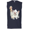 White Cat Reaching Men's Ultra Cotton Sleeveless T-Shirt