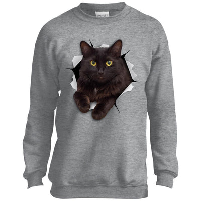 Black Cat Youth Crewneck Sweatshirt
