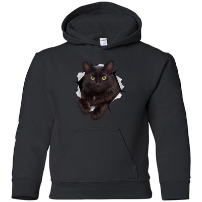 Black Cat Youth Pullover Hoodie