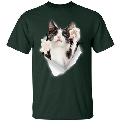 Black & White Reaching Cat Ultra Cotton T-Shirt